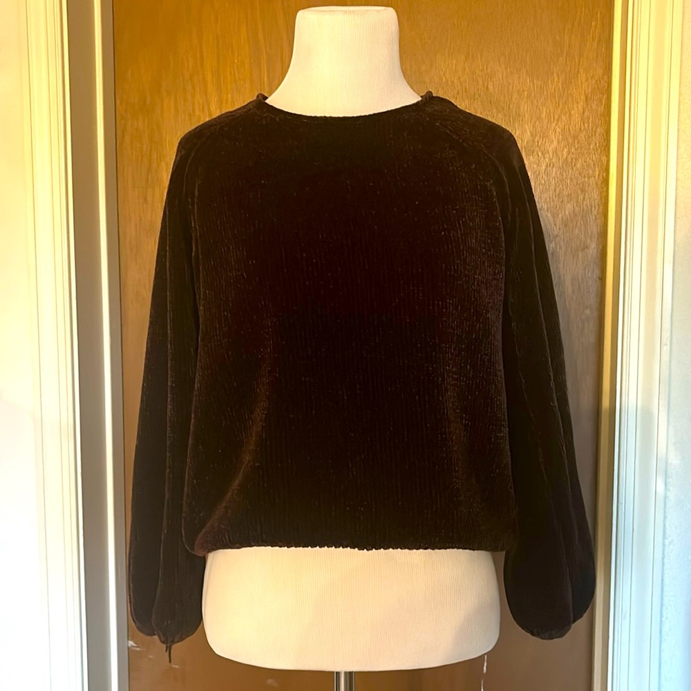 Burgundy velvet sweater